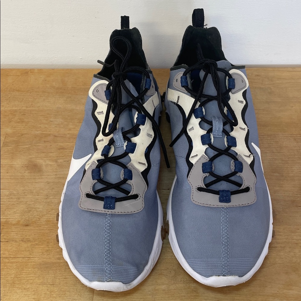 Nike React Element 55 Sneakers in Grey, White, Navy - Picture 2 of 16